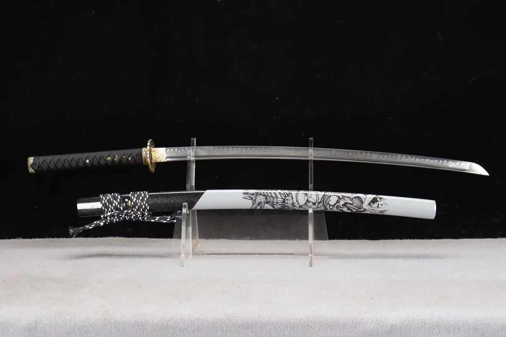 Kiếm Nhật Katana Samurai Anubis – 26 Inch – T10 Phủ Đất Tôi Lửa – Thủ Công Cao Cấp